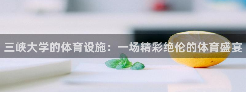凯捷体育平台是正规平台吗：三峡大学的体育设施：一场精