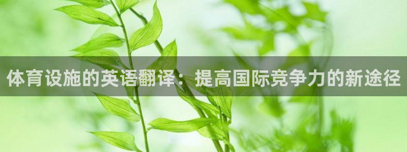 凯捷体育平台注册要钱吗是真的吗：体育设施的英语翻译：提高国际