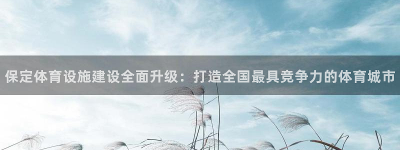凯捷体育娱乐40996：保定体育设施建设全面升级：打